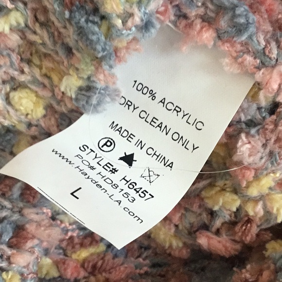 NWT Unique Hadens Los Angeles Soft Long Sleeve Back Twist Sweater - Picture 14 of 16